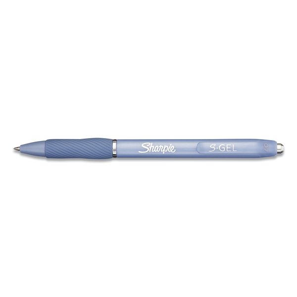 Sharpie S-Gel Fashion Barrel Gel Pen, Retractable, Medium 0.7 mm, Black Ink, Frost Blue Barrel, PK12 PK 2126232